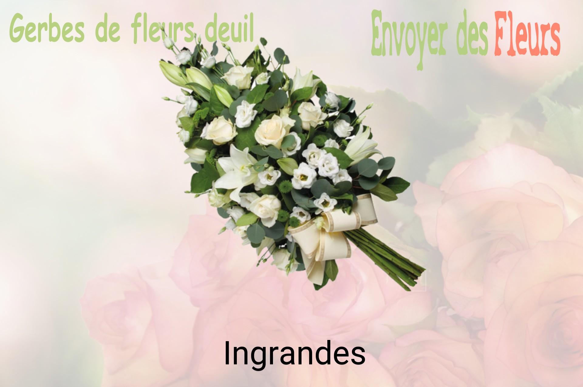 Gerbe de fleurs de deuil livrée à Ingrandes